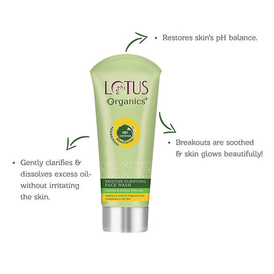 Lotus Organics+ Pristine Purifying Face Wash (100ml)
