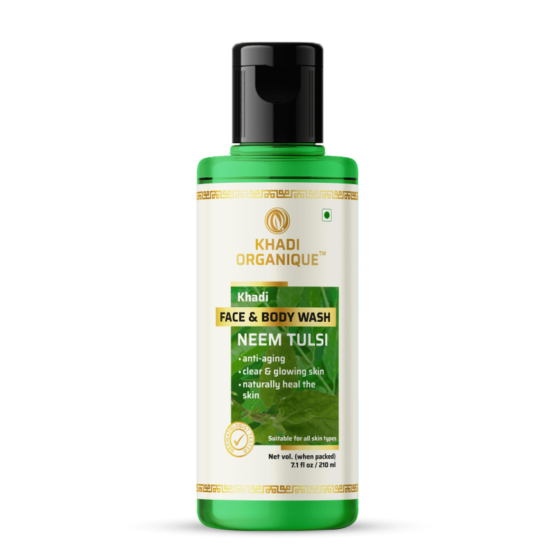 Khadi Organique Neem Tulsi Face & Body Wash (210ml)