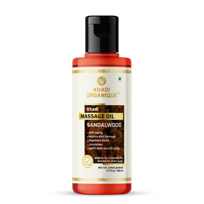 Khadi Organique Sandalwood Massage Oil (210ml)