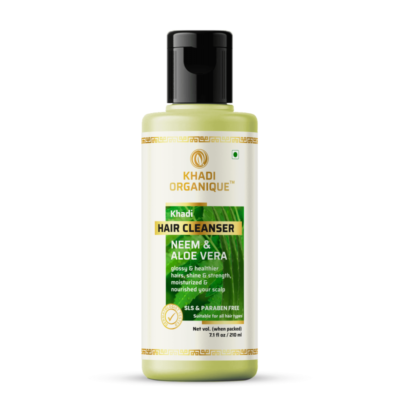 Khadi Organique Neem & Aloe Vera Hair Cleanser (210ml)