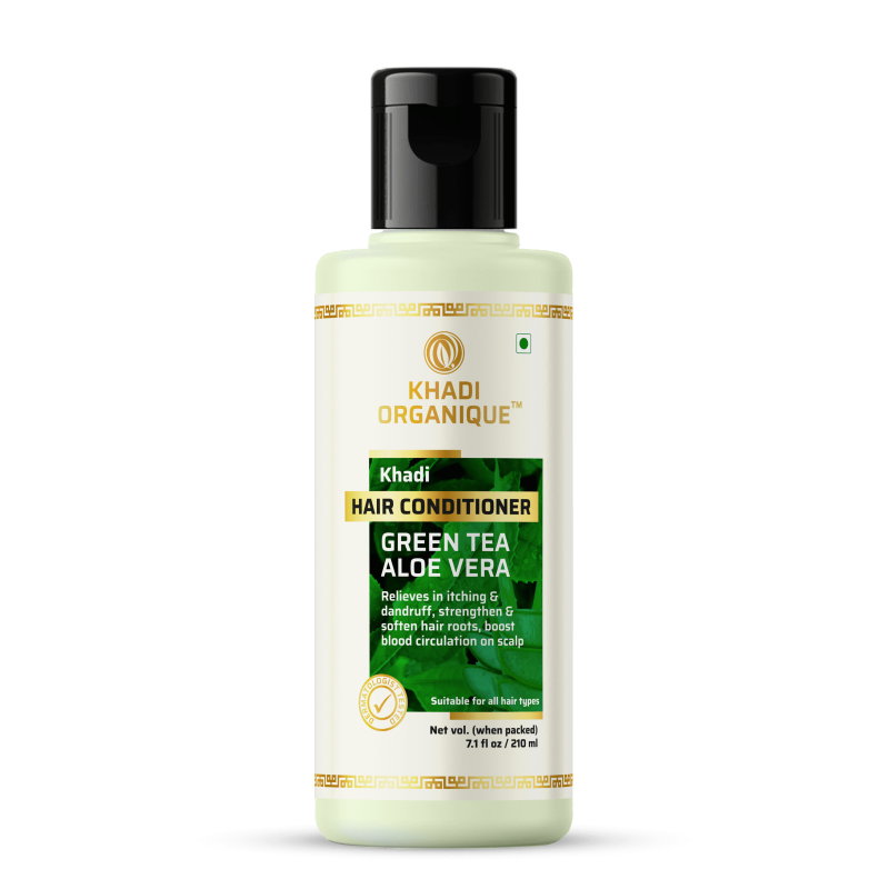 Khadi Organique Green Tea Aloe Vera Hair Conditioner SLS & PARABEN FREE (210ml)