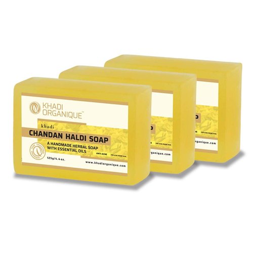Khadi Organique Chandan Haldi Soap Pack Of 3 (375gm)