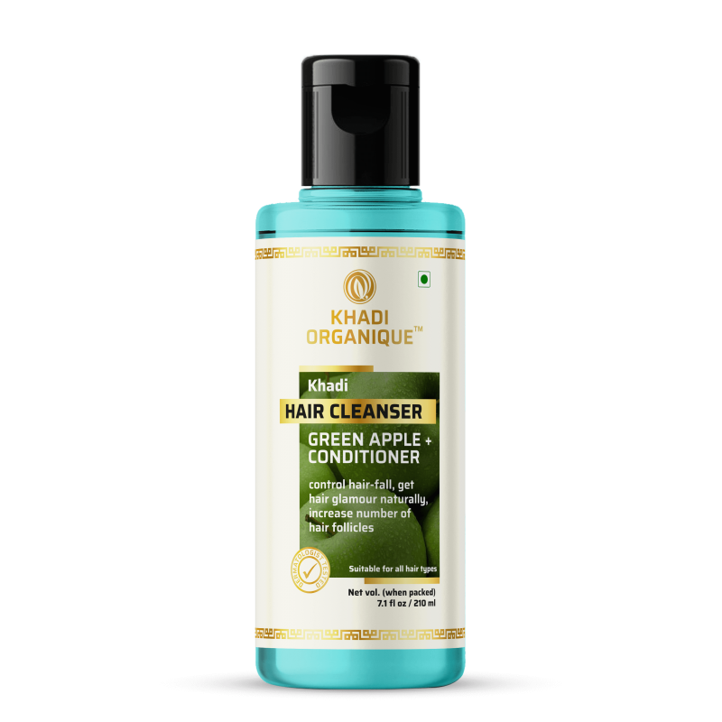 Khadi Organique Green Apple+Conditioner Hair Cleanser (210ml)