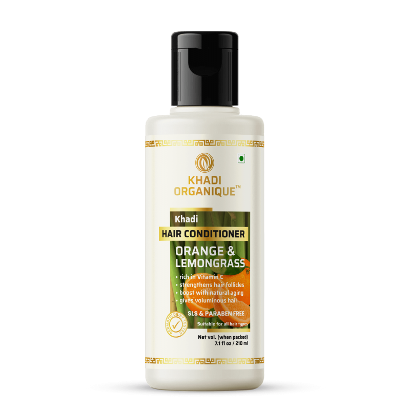 Khadi Organique Orange & Lemongrass Hair Conditioner (SLS & PARABEN FREE) (210ml)