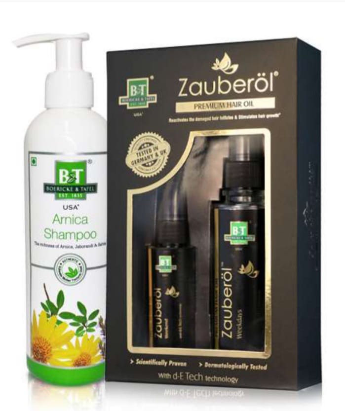 Dr. Willmar Schwabe Arnica Zauberol Combo-B&T Arnica Shampoo & Zauberӧl® - Premium Hair Growth Oil (250ml +150 ml)