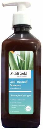Axiom Mukti Gold Anti-Dandruff Shampoo with Aloe Vera  (500ml)