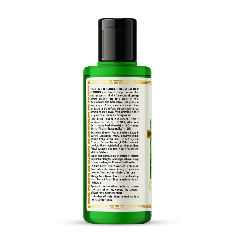 Khadi Organique Neem Sat Hair Cleanser (210ml)