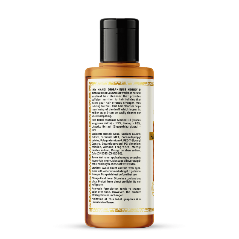 Khadi Organique Honey Almond Hair Cleanser (210ml)