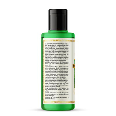 Khadi Organique Neem Tulsi Face & Body Wash (210ml)