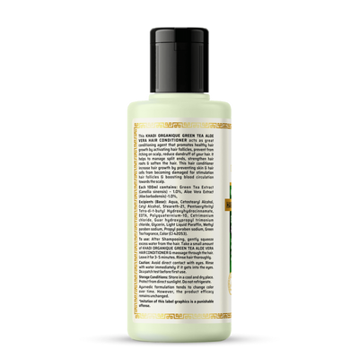 Khadi Organique Green Tea Aloe Vera Hair Conditioner SLS & PARABEN FREE (210ml)