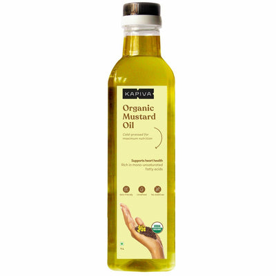 Kapiva Organic Mustard Oil (1L) (Pack of 2)