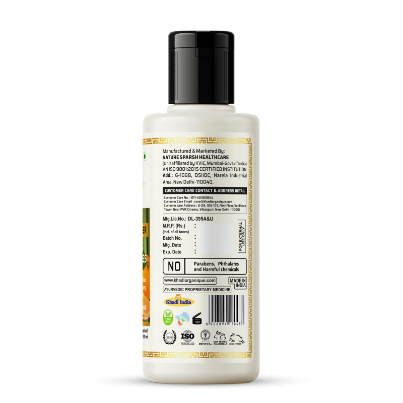 Khadi Organique Orange & Lemongrass Hair Conditioner (SLS & PARABEN FREE) (210ml)