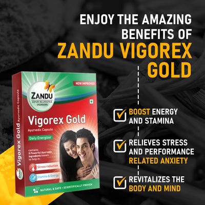 Zandu Vigorex Gold Buy 1 Get 1 (20 Caps)