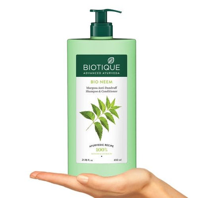 Biotique Bio Neem Margosa Anti - Dandruff Shampoo & Conditioner (650ml)