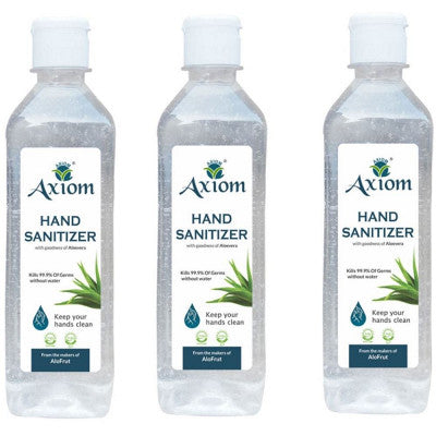 Axiom Hand Sanitizer Enriched With Aloevera, Neem And Haldi (160ml, Pack of 3)