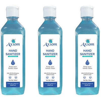 Axiom Medicated Hand Sanitizer With Chlorhexidine Gluconate Solution (160ml, Pack of 3)