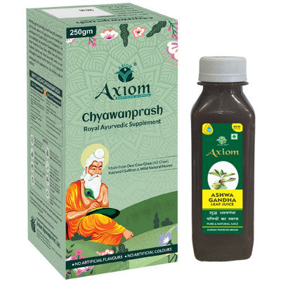 Axiom Royal Ayurvedic Chyawanprash (250G) & Ashwagandha Leaf Juice (160Ml) (1Pack)