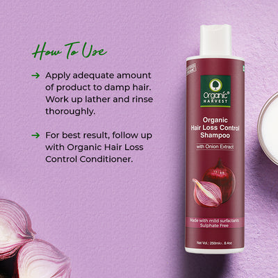 Organic Harvest Organic Hair Loss Control Shampoo with Onion Extract (250ml)