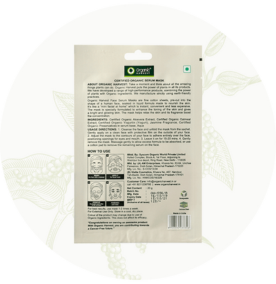 Organic Harvest Skin Purifying Sheet Mask- Jasmine (20gm)