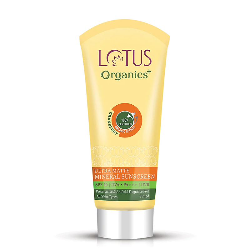 Lotus Organics+ Ultra Matte Mineral Sunscreen SPF 40 PA+++ (100ml)