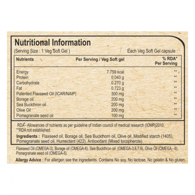 Pure Nutrition Omega 3 5 6 7 9 - (60 Veg Softgel)