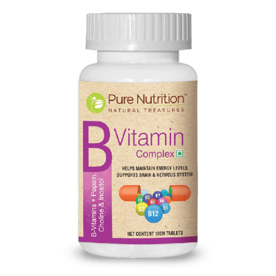 Pure Nutrition Vit B Complex - Helps Maintain Energy Levels  (100 Tabs)