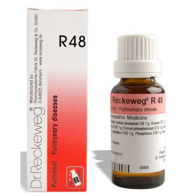 Dr. Reckeweg R48 (Pulmosol, Pulmonary Respiratory Diseases) Drops 22ml