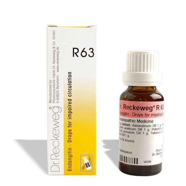 Dr. Reckeweg R63 (Endangitin-Drops for Impaired Circulation) Drops 22ml