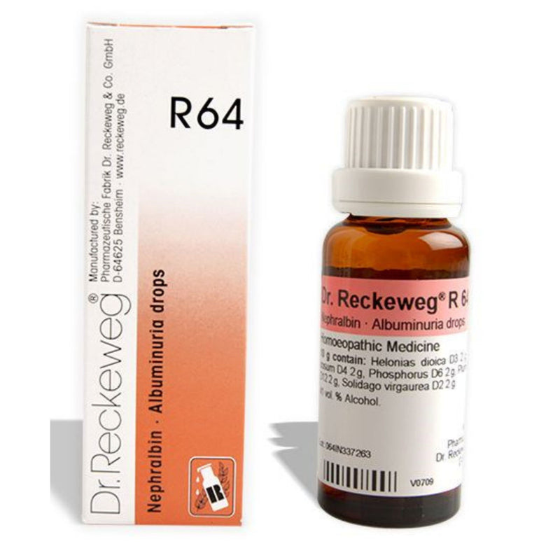 Dr. Reckeweg R64 (Nephralbin-Excessive protein in urine Drops) Drops 22ml