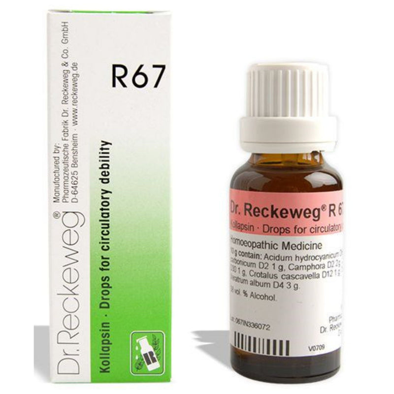 Dr. Reckeweg R67 (Kollapsin-Heart Circulatory Debility Drops) Drops 22ml