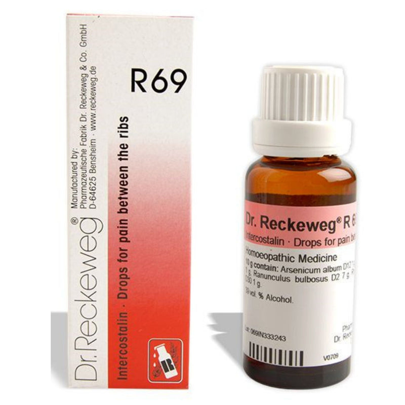 Dr. Reckeweg R69 (Intercostalin- Drops for Pain between the Ribs) Drops 22ml
