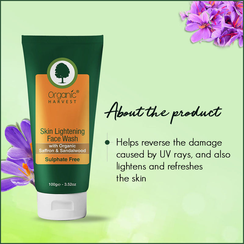 Organic Harvest Skin Lightening Face Wash (100gm)