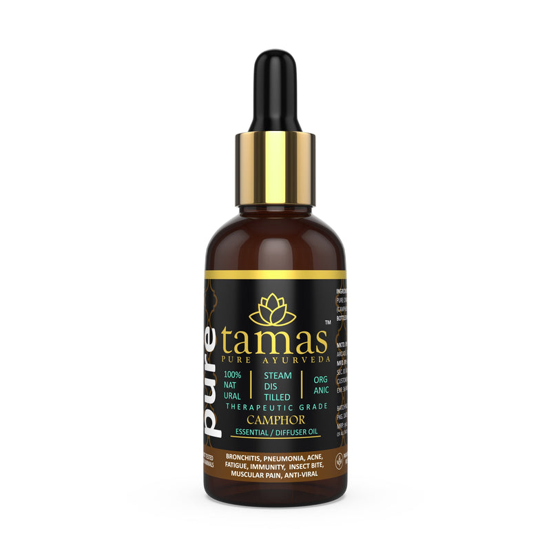 Organic Camphor Essential Oil (Cinnamomum Camphora):- Therapeutic Grade|USDA|100% Natural (30ml)