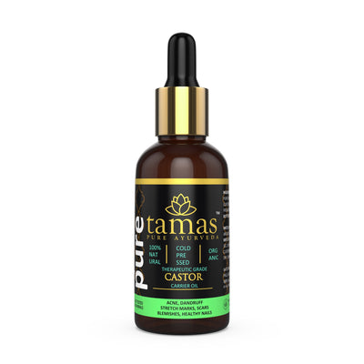 Organic Castor Cold-Pressed Oil (Ricinus Communis):- Therapeutic Grade|USDA|100% Natural (30ml)