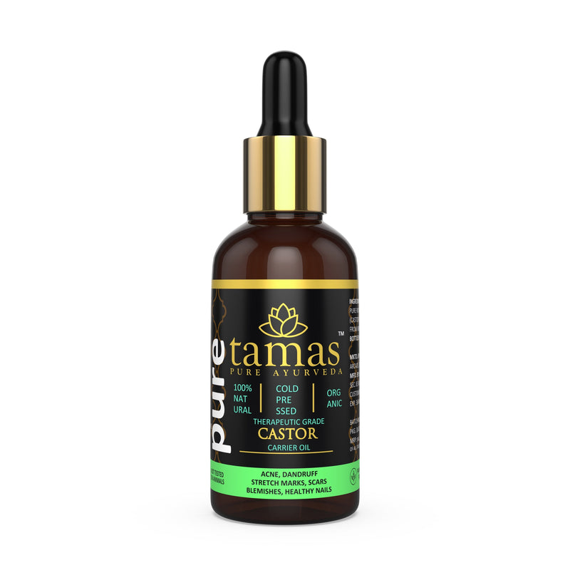 Organic Castor Cold-Pressed Oil (Ricinus Communis):- Therapeutic Grade|USDA|100% Natural (30ml)