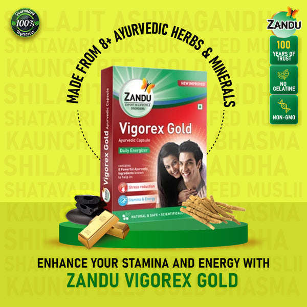 Zandu Vigorex Gold Pack of 2 (10+2 Caps)