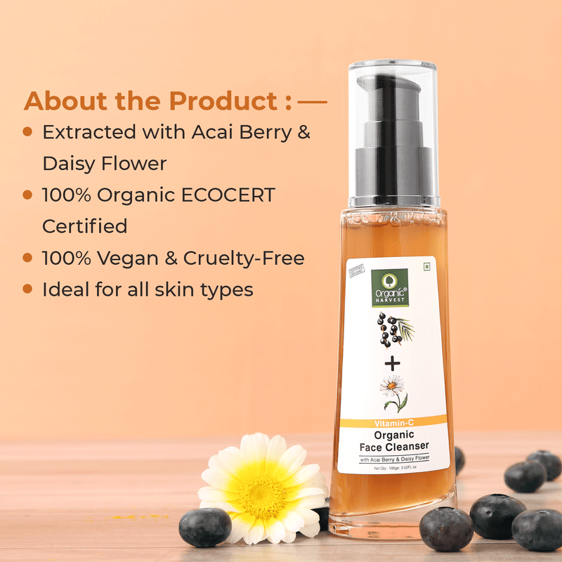 Organic Harvest Organic Face Cleanser – Vitamin C  (100ml)