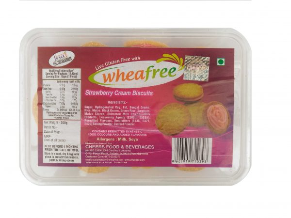 Wheafree Gluten Free Strawberry Cream Biscuits (200gm)