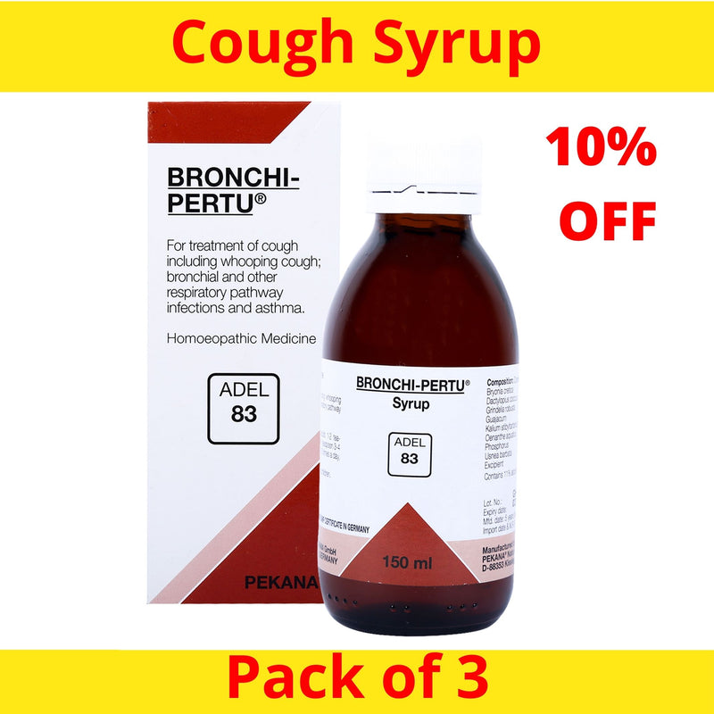 Adel 83 (Bronchi-Pertu) Cough Syrup 150ml (Pack of 3)