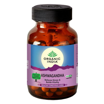 Organic India Ashwagandha (60 Capsules Bottle)
