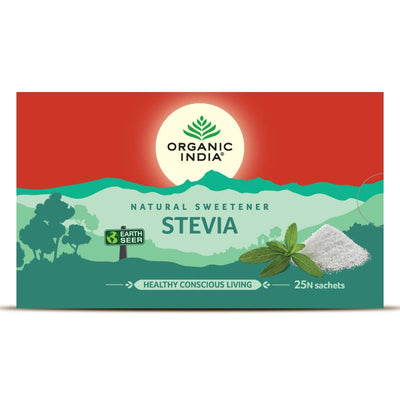 Organic India Stevia Natural Sweetener (25 Sachets Pack of 3)