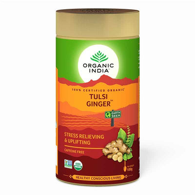 Organic India Tulsi Ginger (100 Gram Tin)