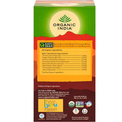 Organic India Tulsi Ginger Turmeric (25 Tea Bags)