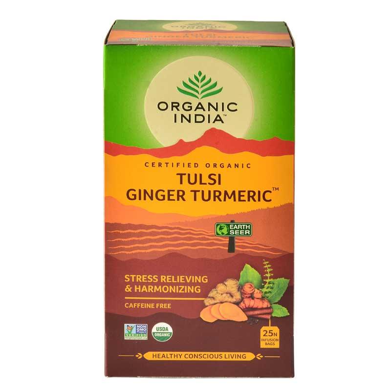 Organic India Tulsi Ginger Turmeric (25 Tea Bags)