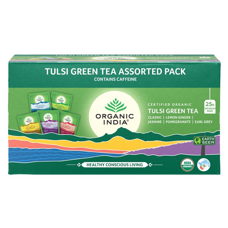 Organic India Tulsi Green Tea Assorted (25 Tea Bags)