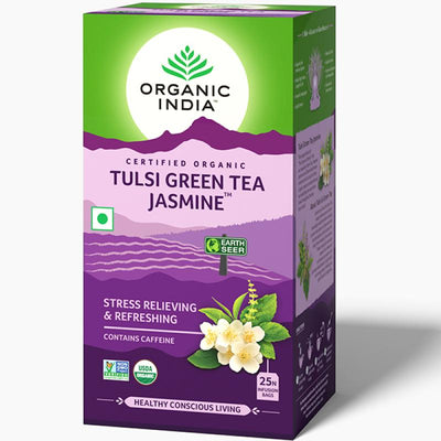 Organic India Tulsi Green Tea Jasmine (25 Tea Bags)